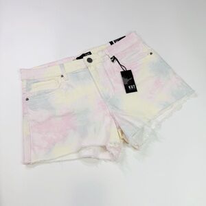 Kut from the Kloth Womens 12 Pastel Tie-Dye Jean Shorts Festival Hippie Summer